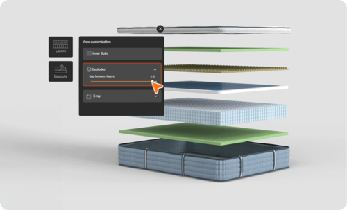 Exploded view of Mattress