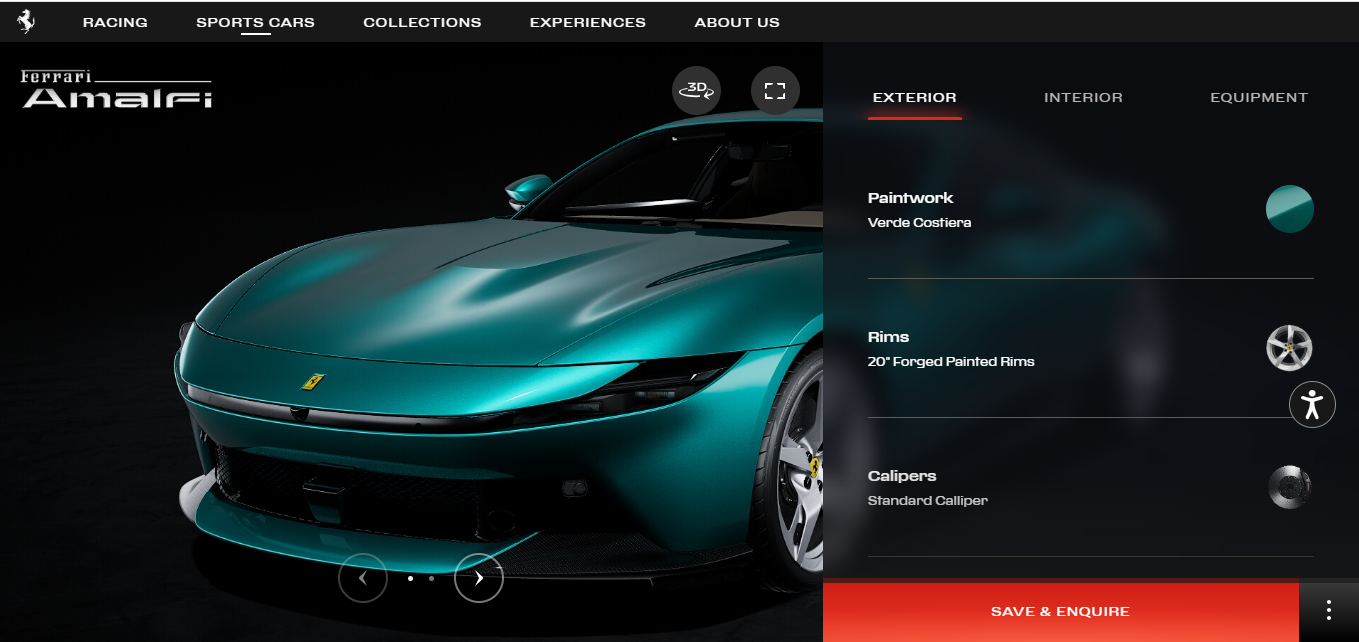 Ferrari & Bugatti – Ultra-Luxury Car Configurators