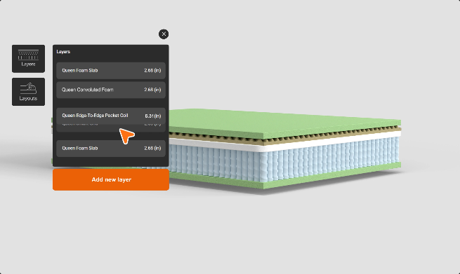 customize in 3D- mattress 
