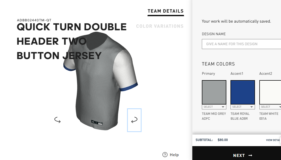 Adidas – Team Uniform Configurator for Custom Sportswear